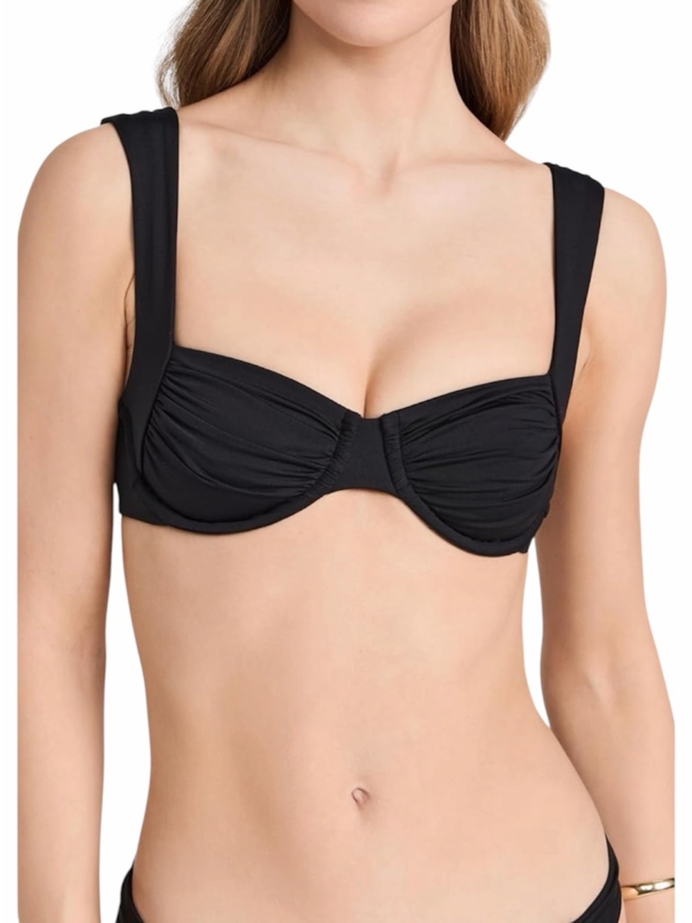 L Space Stella Bikini Top Underwire Demi Cup Size Large No Padding